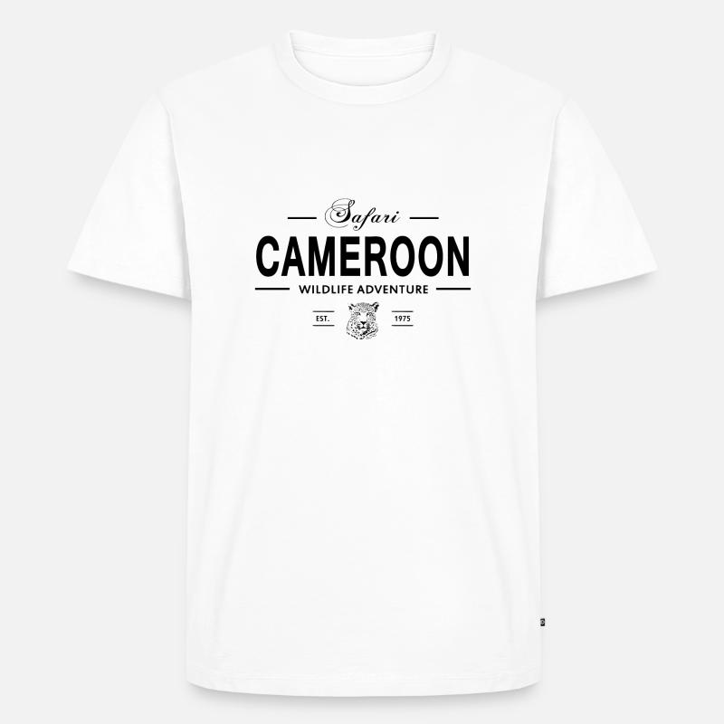 Kamerun - Leopard - Männer Premium Bio T-Shirt - Weiß