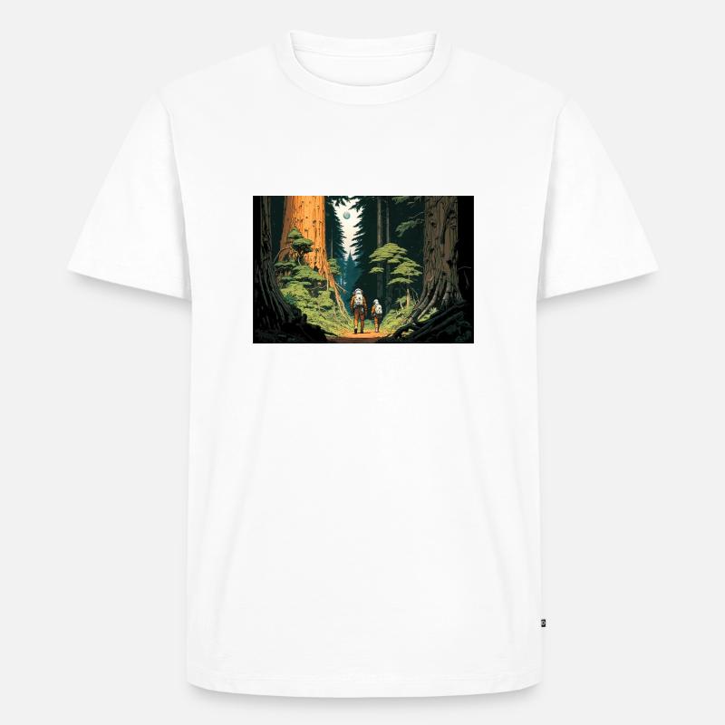 Interstelar im Wald - Männer Premium Bio T-Shirt - Weiß