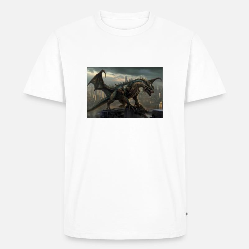 Dragon 3 - Männer Premium Bio T-Shirt - Weiß