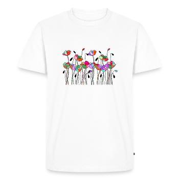 Fleur - T-shirt Premium bio Homme - blanc - Devant - Nico (187cm)