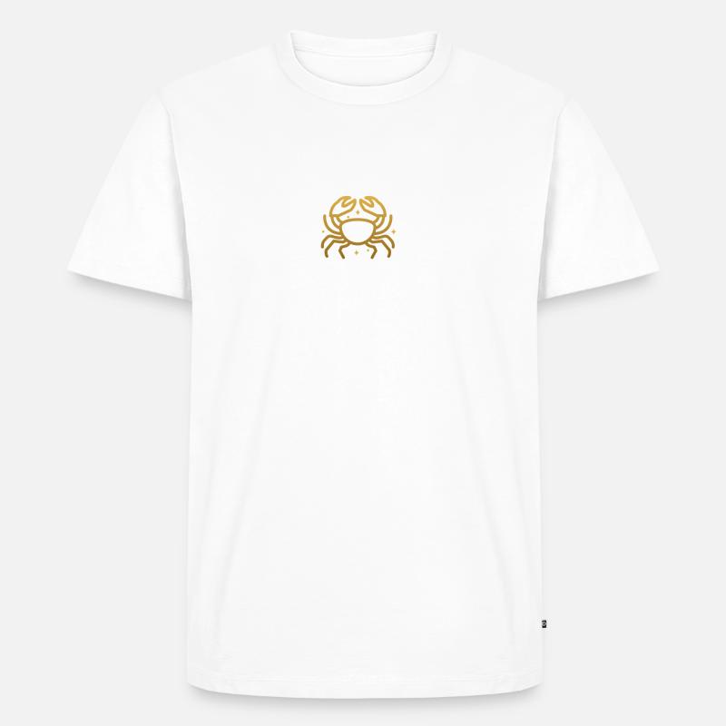 Krebs - Männer Premium Bio T-Shirt - Weiß
