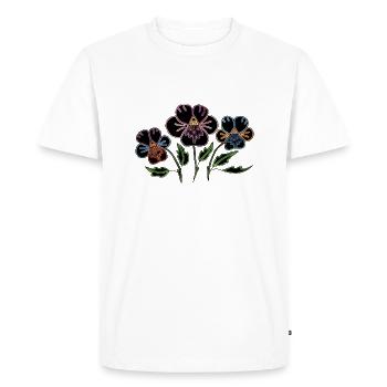 Fleur - T-shirt Premium bio Homme - blanc - Devant - Nico (187cm)