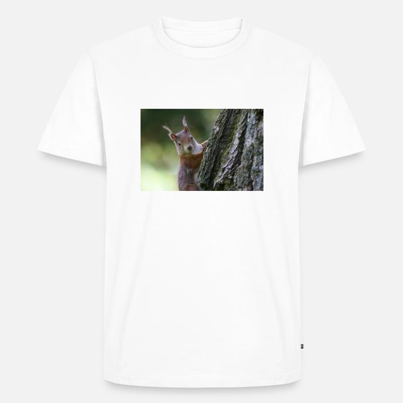 Eichhörnchen,Isibat - Männer Premium Bio T-Shirt - Weiß