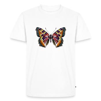 Papillon coloré - T-shirt Premium bio Homme - blanc - Devant - Nico (187cm)