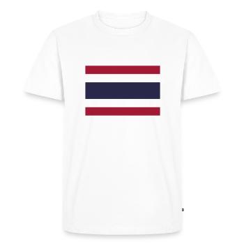 Thailand flag / Drapeau Thaïlande - Men's Premium Organic T-Shirt - white - Front - Nico (187cm)