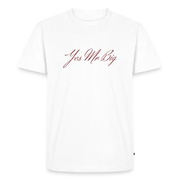 Yes Mr Big - Men's Premium Organic T-Shirt - white - Front - Nico (187cm)