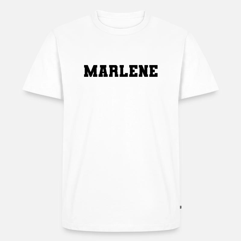 Name - Marlene - Männer Premium Bio T-Shirt - Weiß