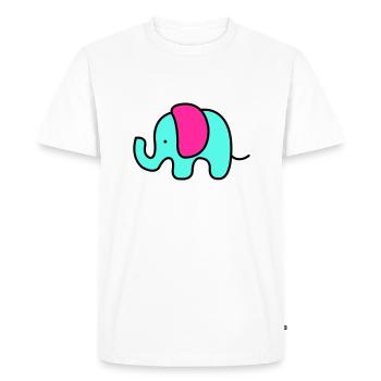 Bébé éléphant - T-shirt Premium bio Homme - blanc - Devant - Nico (187cm)