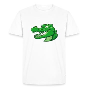 Walter the Crocodile - Men's Premium Organic T-Shirt - white - Front - Nico (187cm)