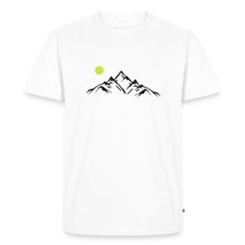 Montagnes - T-shirt Premium bio Homme - blanc - Devant - Nico (187cm)