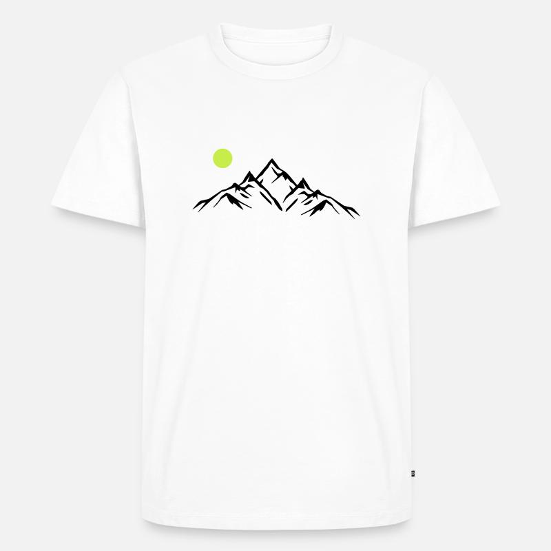 mountains - Männer Premium Bio T-Shirt - Weiß