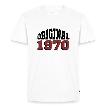 Original 1970 - T-shirt Premium bio Homme - blanc - Devant - Nico (187cm)