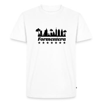 Formentera - T-shirt Premium bio Homme - blanc - Devant - Nico (187cm)