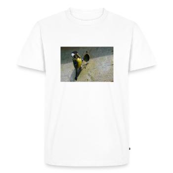 Great Tit Feeding Chicks - Men's Premium Organic T-Shirt - white - Front - Nico (187cm)