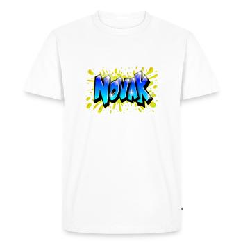 Graffiti NOVAK made by Max leTagueur. printable - Men's Premium Organic T-Shirt - white - Front - Nico (187cm)