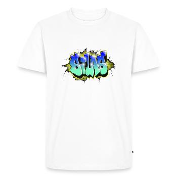 Graffiti SILAS scratch gift BIRTHDAY BIRTH - Men's Premium Organic T-Shirt - white - Front - Nico (187cm)