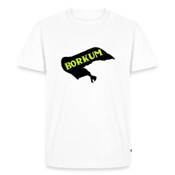 Île de Borkum - T-shirt Premium bio Homme - blanc - Devant - Nico (187cm)