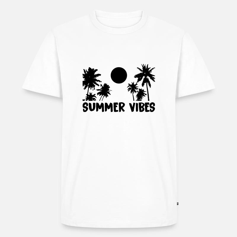 summer vibes - Männer Premium Bio T-Shirt - Weiß