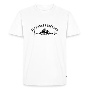 Alpenüberquerung E5 - Männer Premium Bio T-Shirt - Weiß - Vorne - Nico (187cm)