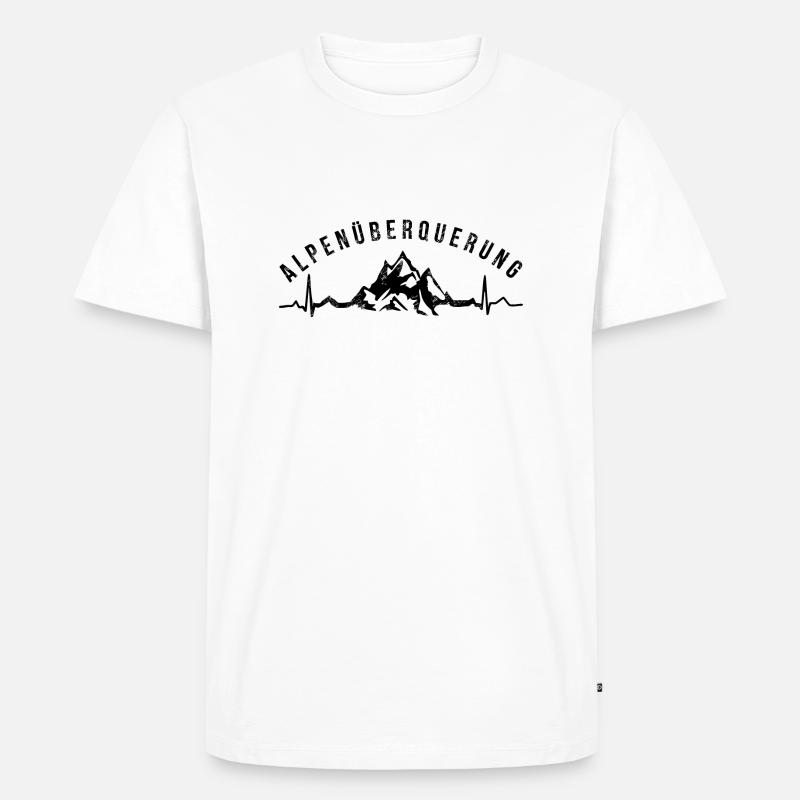 Alpenüberquerung E5 - Männer Premium Bio T-Shirt - Weiß