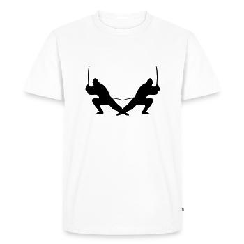 Ninjas - T-shirt Premium bio Homme - blanc - Devant - Nico (187cm)