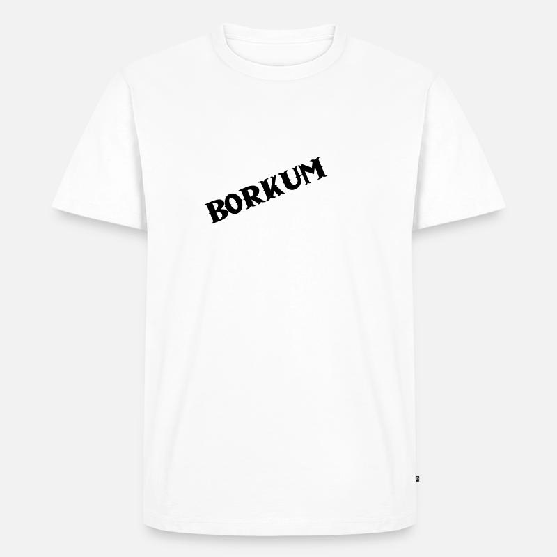 borkum insel - Männer Premium Bio T-Shirt - Weiß