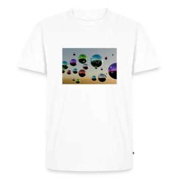 Bulle multicolore - T-shirt Premium bio Homme - blanc - Devant - Nico (187cm)