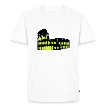 Colisée - T-shirt Premium bio Homme - blanc - Devant - Nico (187cm)