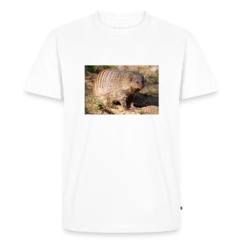 Mangouste baguée ou mangouste zébrée Zebramanguste - T-shirt Premium bio Homme - blanc - Devant - Nico (187cm)
