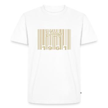 Vintage 1961 Barcode 1961: Year 2025. - Men's Premium Organic T-Shirt - white - Front - Nico (187cm)