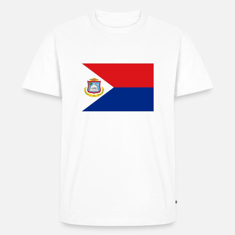 Sint Maarten - Männer Premium Bio T-Shirt - Weiß