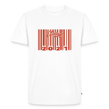 vintage 2021 né en 2021 4 ans bar code anniversair - T-shirt Premium bio Homme - blanc - Devant - Nico (187cm)