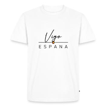 Spain - Vigo - Spain - España - Men's Premium Organic T-Shirt - white - Front - Nico (187cm)