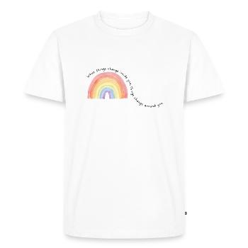 When things change inside you,.... - Men's Premium Organic T-Shirt - white - Front - Nico (187cm)