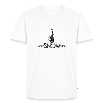 snowboard freestyle - T-shirt Premium bio Homme - blanc - Devant - Nico (187cm)