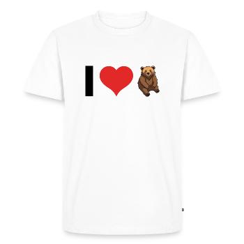 J’aime les ours - Cute Animal Design - T-shirt Premium bio Homme - blanc - Devant - Nico (187cm)