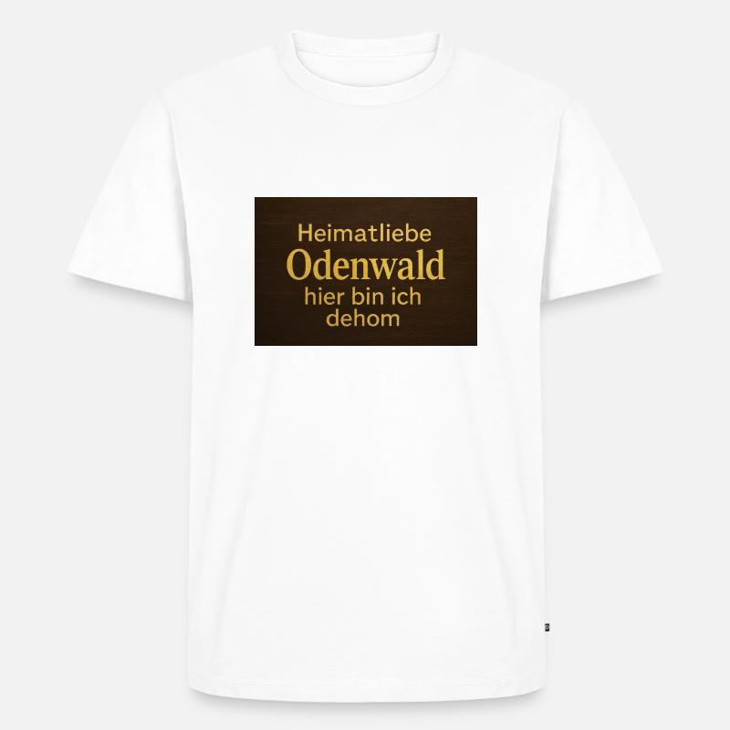 Odenwald - Männer Premium Bio T-Shirt - Weiß