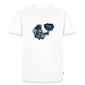 Cosmic Coffee Break - Men's Premium Organic T-Shirt - white - Front - Nico (187cm)