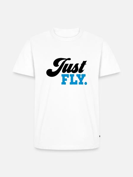 fliegen - Männer Premium Bio T-Shirt - Weiß