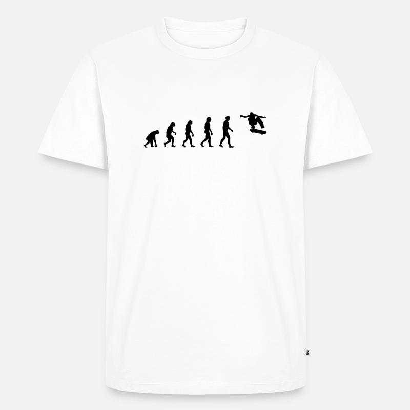 Evolution Skate - Men's Premium Organic T-Shirt - white