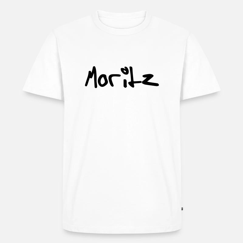 moritz - Männer Premium Bio T-Shirt - Weiß