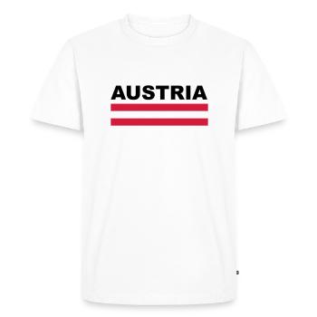 Autriche drapeau Autriche cadeau - T-shirt Premium bio Homme - blanc - Devant - Nico (187cm)