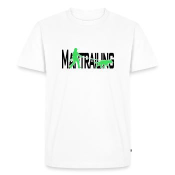 Mantrailing black / green - Men's Premium Organic T-Shirt - white - Front - Nico (187cm)