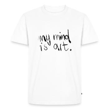 Mon est l'art - T-shirt Premium bio Homme - blanc - Devant - Nico (187cm)