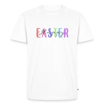 Joyeuses Pâques - T-shirt Premium bio Homme - blanc - Devant - Nico (187cm)