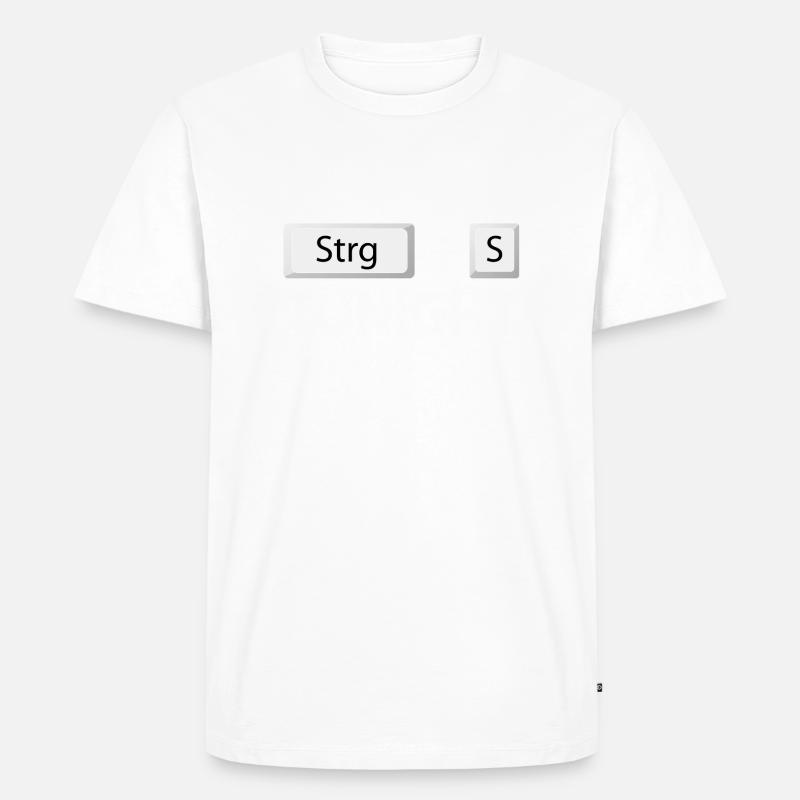 Save (Ctrl + S) tonight - Men's Premium Organic T-Shirt - white