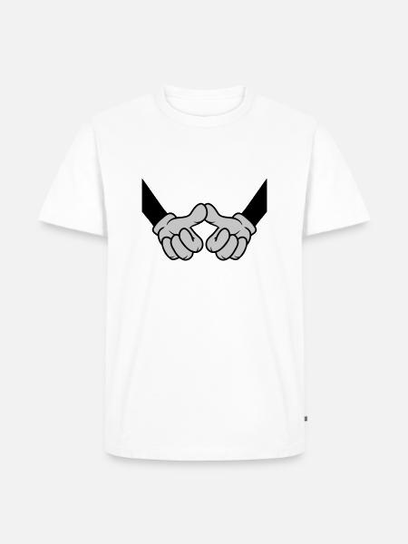 Thumbs touch welcome friends - Men's Premium Organic T-Shirt - white