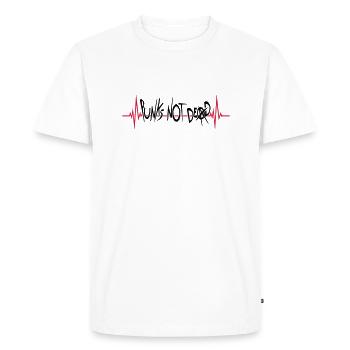 punks pas mort citation - T-shirt Premium bio Homme - blanc - Devant - Nico (187cm)