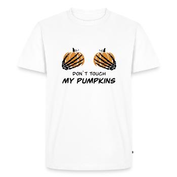 Citrouilles - T-shirt Premium bio Homme - blanc - Devant - Nico (187cm)