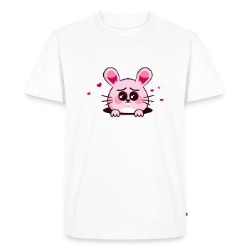 Cute pink hamster - Men's Premium Organic T-Shirt - white - Front - Nico (187cm)